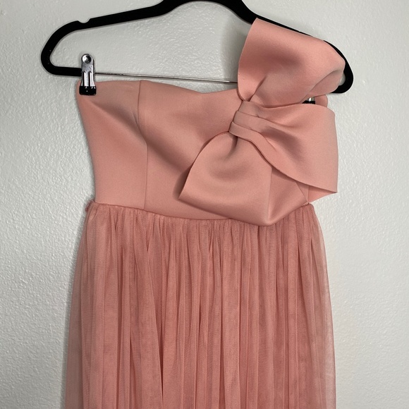 asos scuba bow front tulle midi dress - Picture 3 of 7